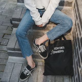 Slit-front Straight-cut Jeans
