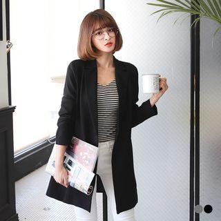 Single-buttoned Loose Suit Coat