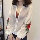 Embroidered Organza Light Jacket