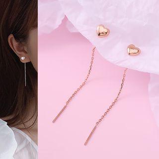 Heart 925 Sterling Silver Drop Earring