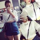 Cropped Long-sleeve Shirt