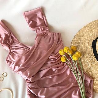 Shirred Glittered Swimsuit