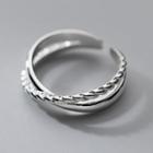 Layered Ring S925 Silver Ring - Silver - One Size