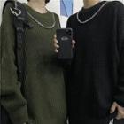 Couple Matching Detachable Chain Detail Sweater