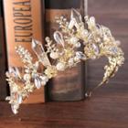 Wedding Faux Crystal Tiara Light Gold - One Size