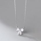 Ribbon Necklace S925 Silver Necklace - Silver - One Size