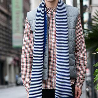 Striped Knit Scarf