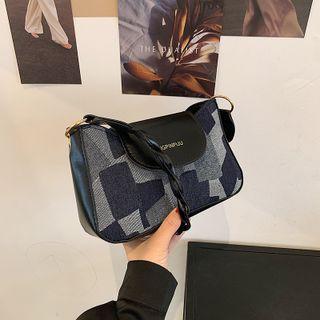 Color Block Hobo Bag Blue - One Size