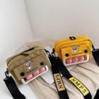 Printed Clear Panel Crossbody Bag