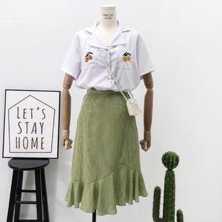 Embroidered Lapel Shirt