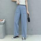 Straight Cut Pocket Jeans