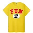 Couple Short-sleeve Lettering Print Crewneck Slim T-shirt