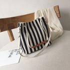 Striped Canvas Bucket Bag