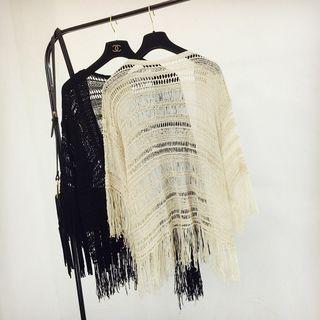 Tasseled Crochet Scarf