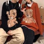 Bear Jacquard Couple Matching Sweater