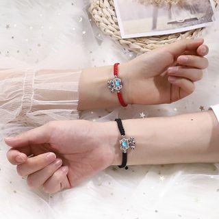 Lock Sterling Silver Red String Bracelet