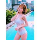 Halter Sheer Lace Monokini