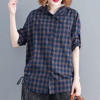 Hood Plaid Shirt