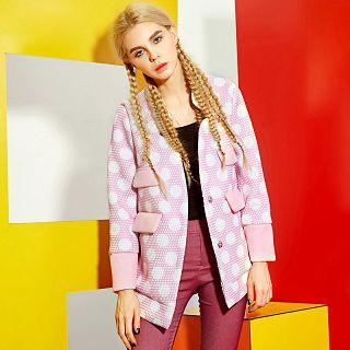 Polka-dot Button Coat