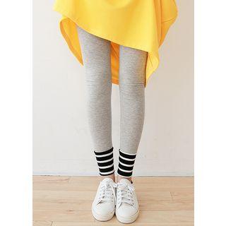 Striped-hem Leggings