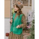 Snap-button Knit Vest