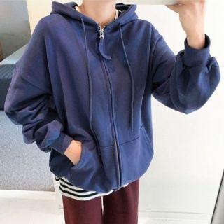 Loose-fit Zip-up Hoodie In 5 Colors