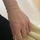 Layered Beaded Bracelet Gold - One Size