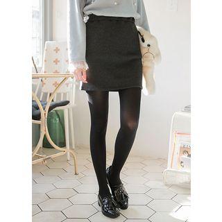 Faux-fur Lined Mini Skirt