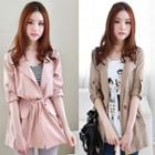 Single-button Elbow-sleeve Jacket