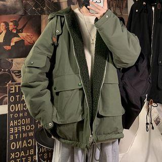 Couple-matching Hoodie Zip Cargo Jacket