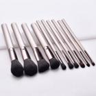 Set Of 10: Makeup Brush T-10-158 - Set Of 10 - Silver - One Size