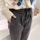 Black Wash Wide-leg Jeans