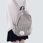 Pompom Stripe Backpack
