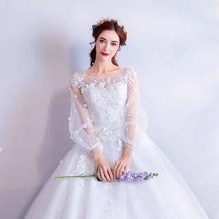 Applique Ball Gown Wedding Dress