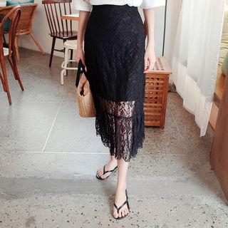 Lace Overlay Skirt