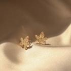 Alloy Leaf Earring 1 Pair - As Shown In Figure - One Size