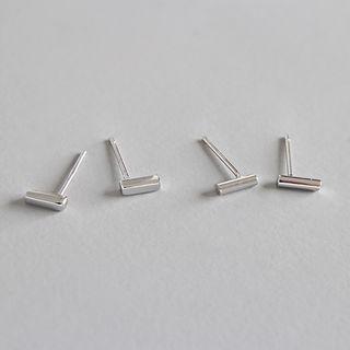 925 Sterling Silver Polished Bar Earring