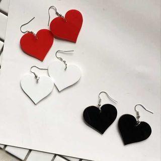 Acrylic Heart Dangle Earring