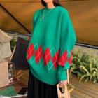 Argyle Sweater Green - One Size