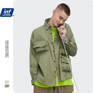 Pocket-accent Workwear Shirt