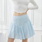 Ruffle Hem Dotted Skirt