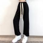 Elastic-waist Cuffed Sweatpants