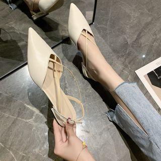 Crisscross Pointy-toe Slingback Sandals