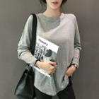 M Lange Raglan-sleeve T-shirt Gray - One Size