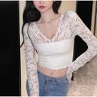 Long-sleeve Lace Top / Tube Top