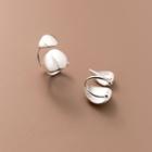 Set Of 2: Geometry Ear Cuff Set Of 2 Pcs - Silver - One Size