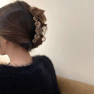 Leopard Print Flannel Acrylic Hair Clamp