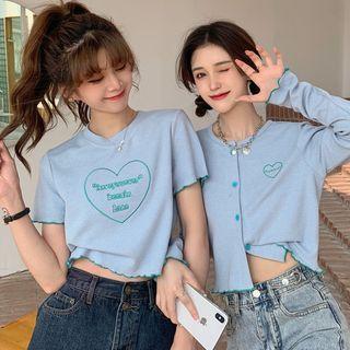 Short-sleeve Embroidered T-shirt / Jacket