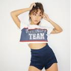 Loose-fit Printed Crop T-shirt