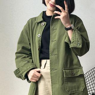 Loose-fit Plain Denim Jacket